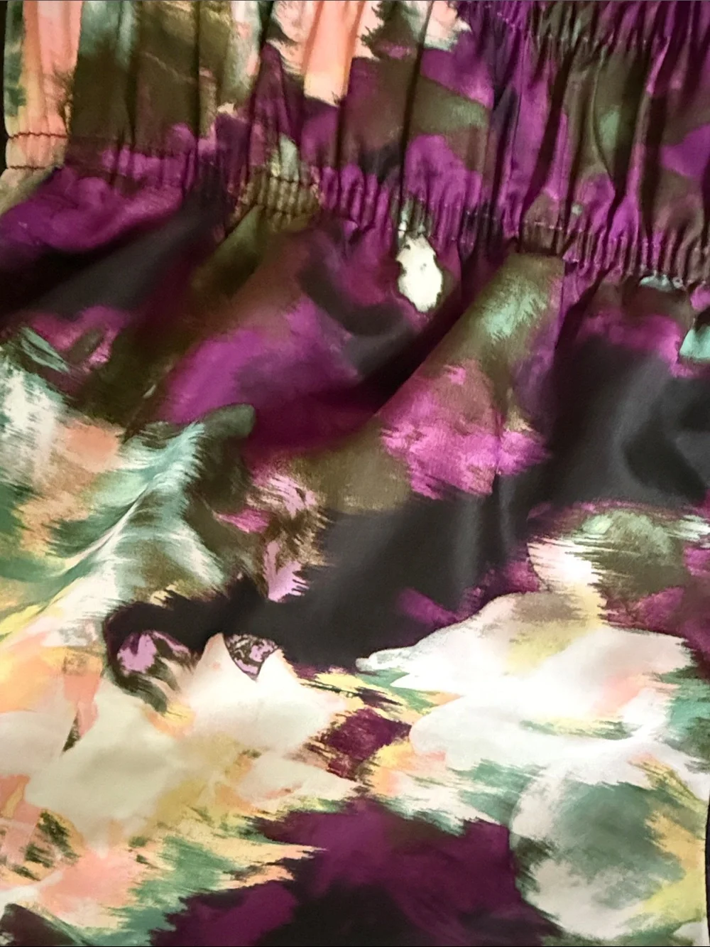 Athletic Works Purple Floral Print Running Shorts